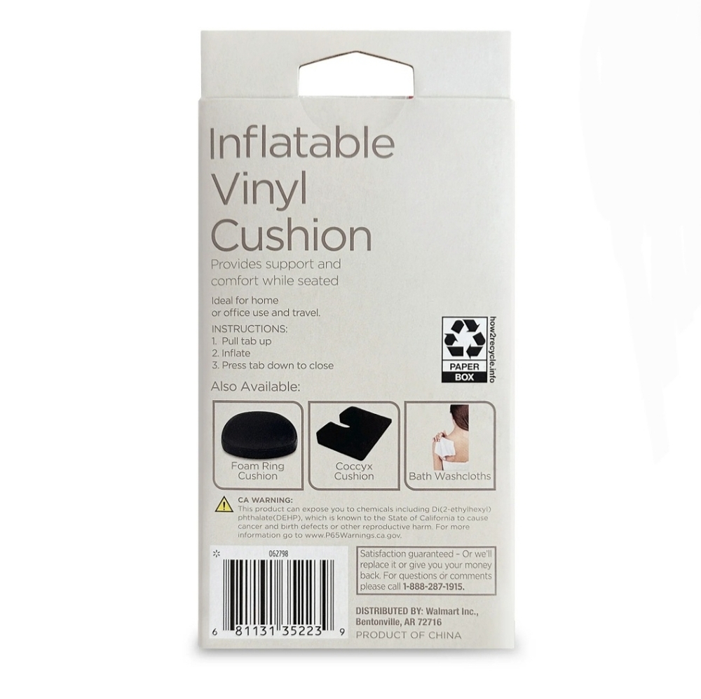 Equate Inflatable Vinyl Cushion - Picture 2 of 4
